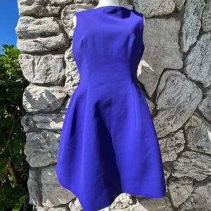 Zara Size L Fit & Flare Blue/Purple Dress